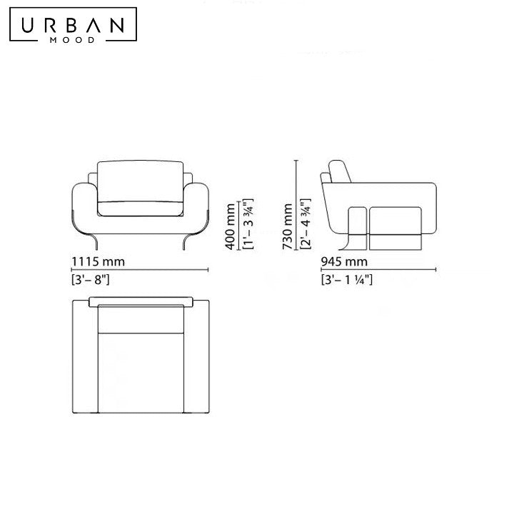 BOGETTI Modern Fabric Sofa