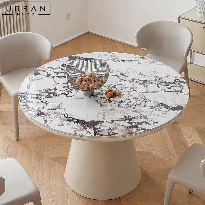 KLOF Japandi Sintered Stone Round Dining Table