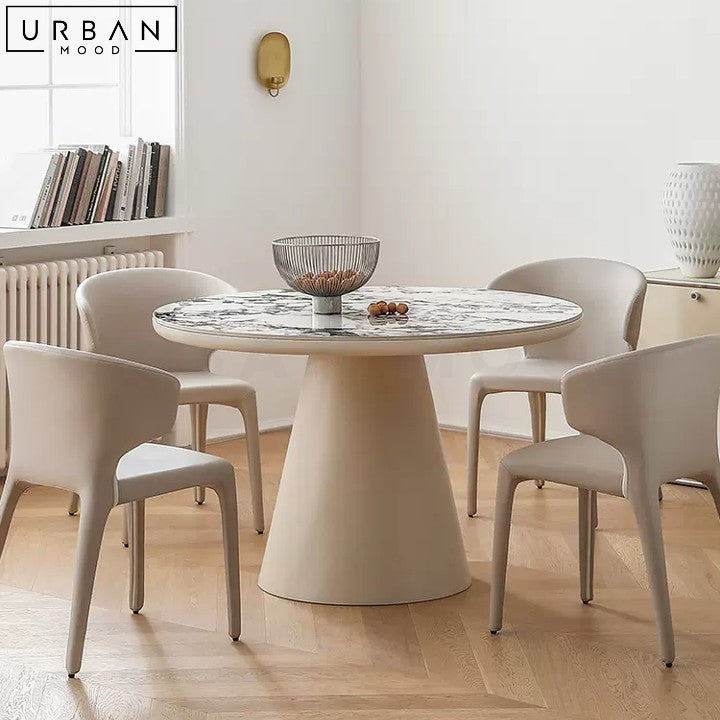 KLOF Japandi Sintered Stone Round Dining Table – Urban Mood