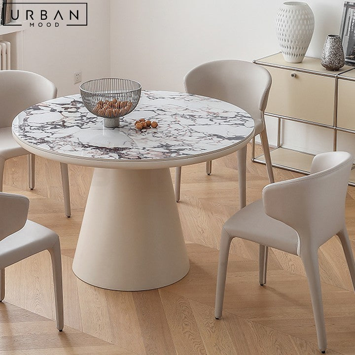 KLOF Japandi Sintered Stone Round Dining Table