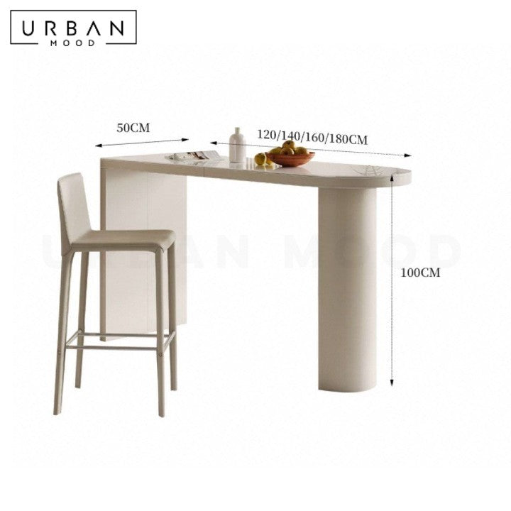 ELA Modern Sintered Stone Bar Table