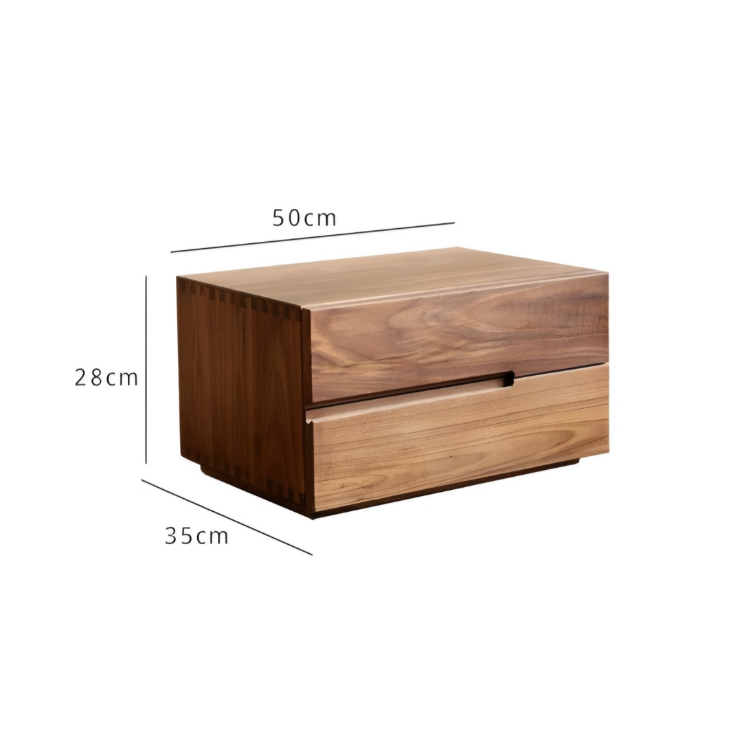 ELEVORA Modern Solid Wood Bedside Table - Urban Mood Singapore