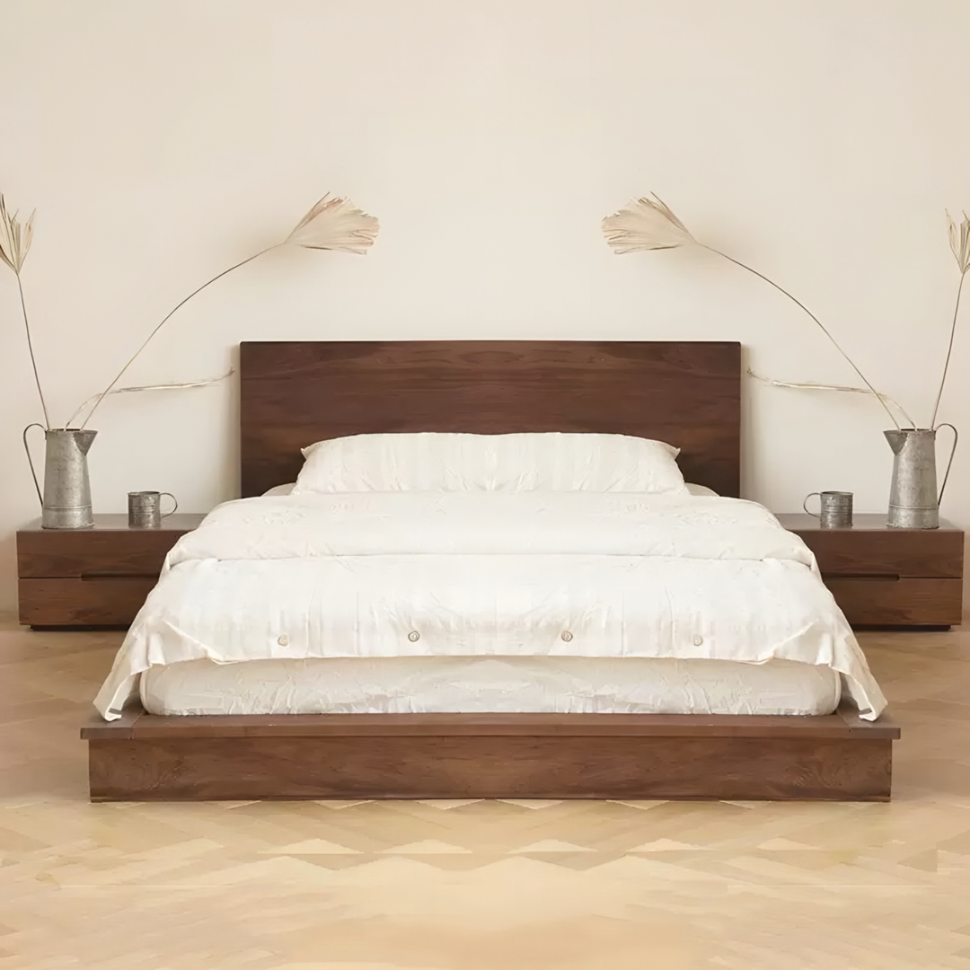 ELEVORA Modern Solid Wood Bedside Table - Urban Mood Singapore