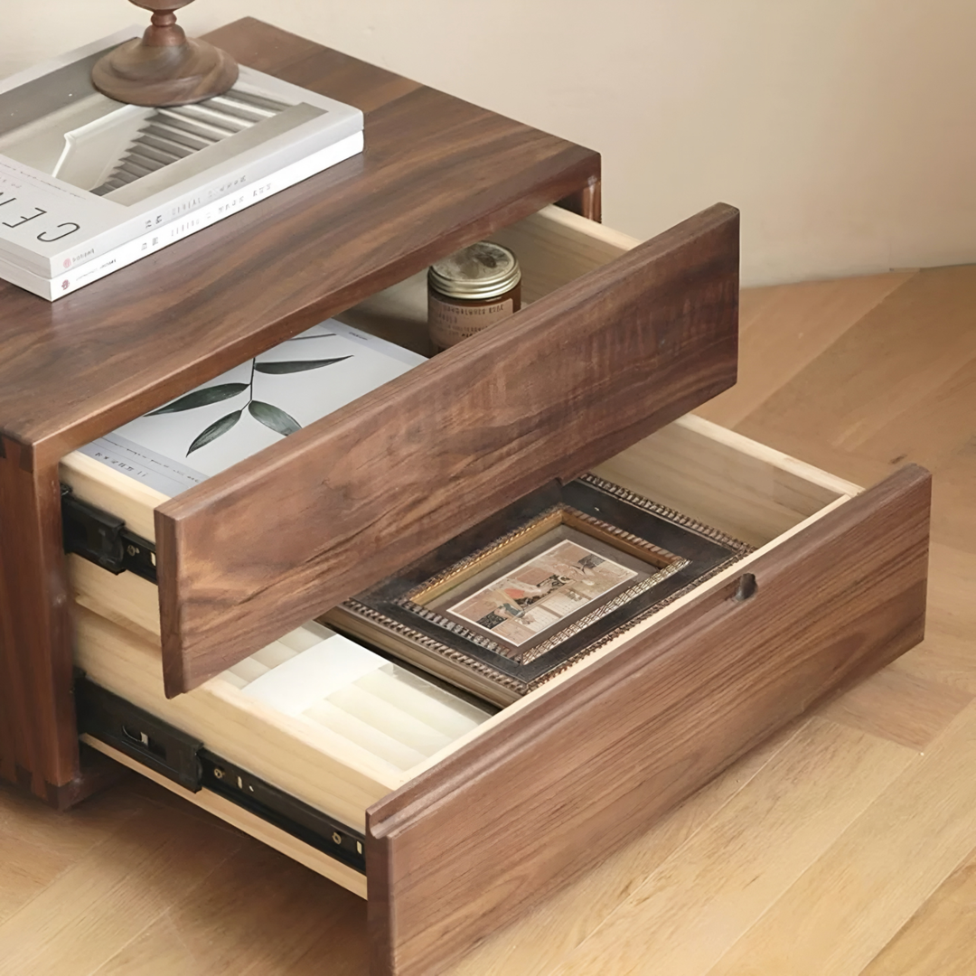 ELEVORA Modern Solid Wood Bedside Table - Urban Mood Singapore