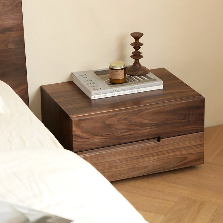 ELEVORA Modern Solid Wood Bedside Table - Urban Mood Singapore