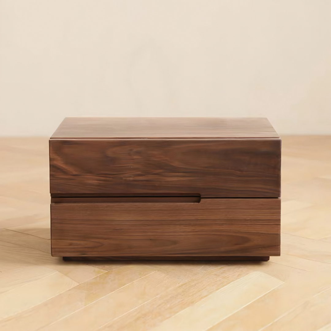 ELEVORA Modern Solid Wood Bedside Table - Urban Mood Singapore