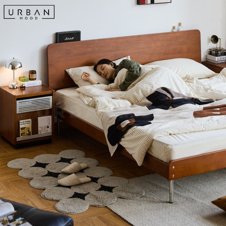 ELLINA Japanese Solid Wood Bedframe