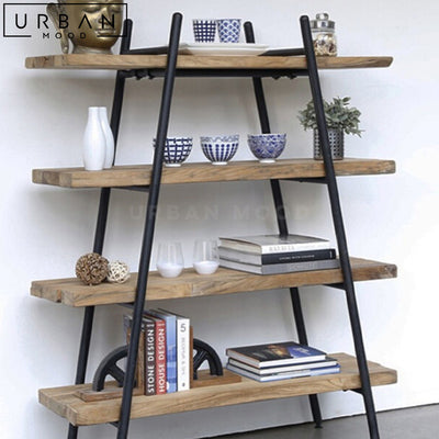 ELMO Industrial Solid Wood Display Shelf