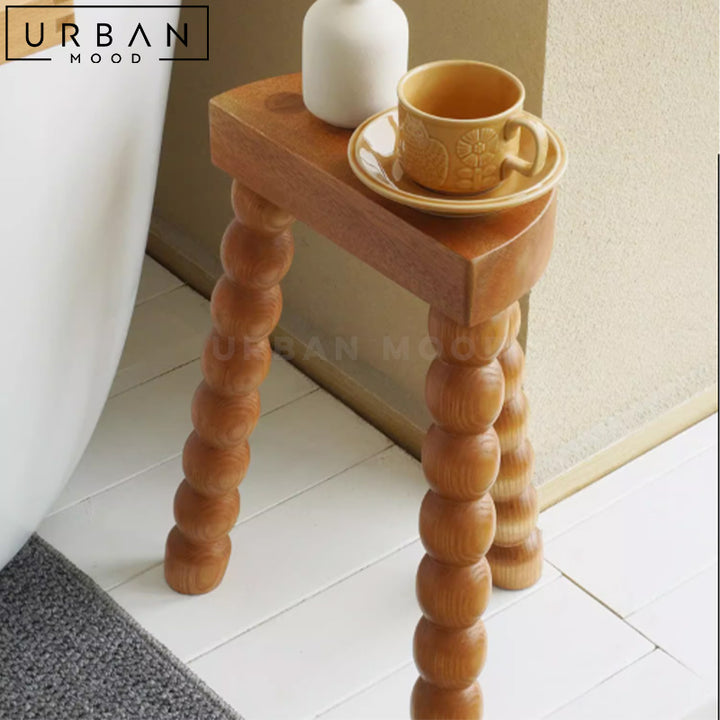 EMAD Japandi Solid Wood Stool