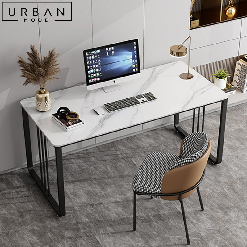 EMALI Modern Sintered Stone Study Table – Urban Mood
