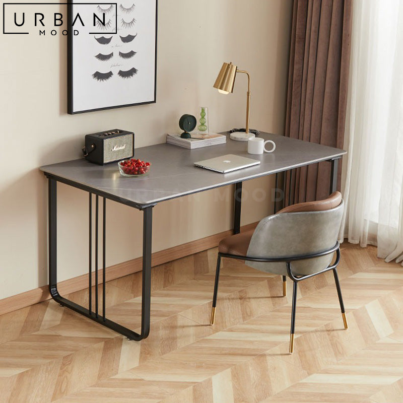 EMALI Modern Sintered Stone Study Table – Urban Mood