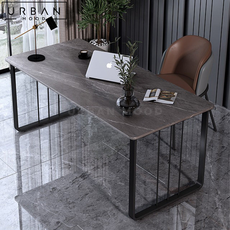 EMALI Modern Sintered Stone Study Table – Urban Mood