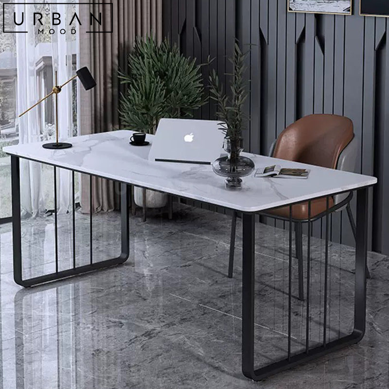EMALI Modern Sintered Stone Study Table – Urban Mood
