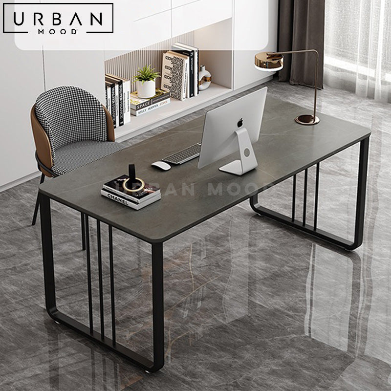 EMALI Modern Sintered Stone Study Table – Urban Mood
