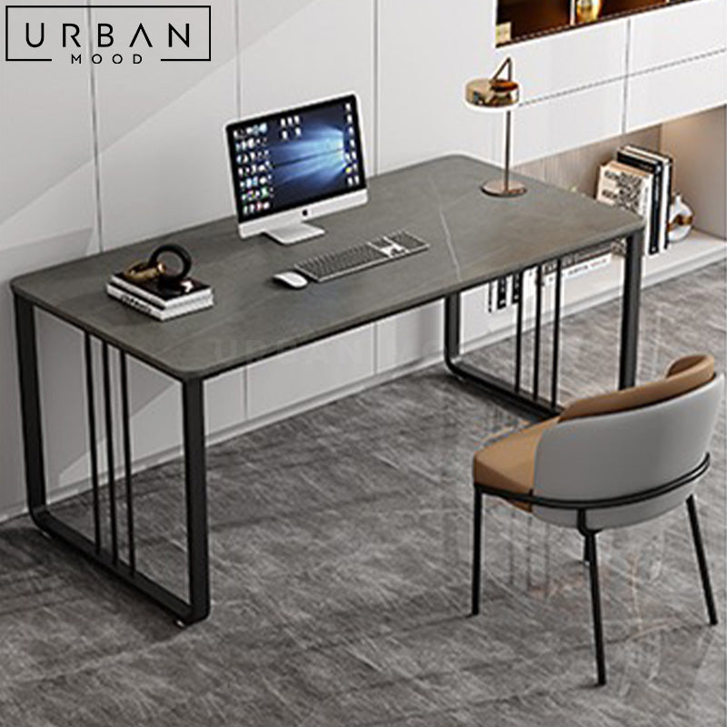 EMALI Modern Sintered Stone Study Table – Urban Mood