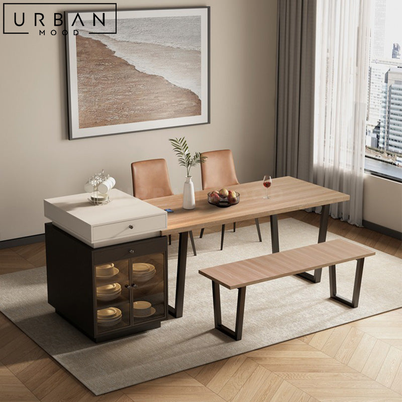 ENDRE Modern Solid Wood Dining Table