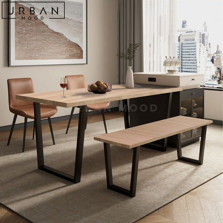 ENDRE Modern Solid Wood Dining Table