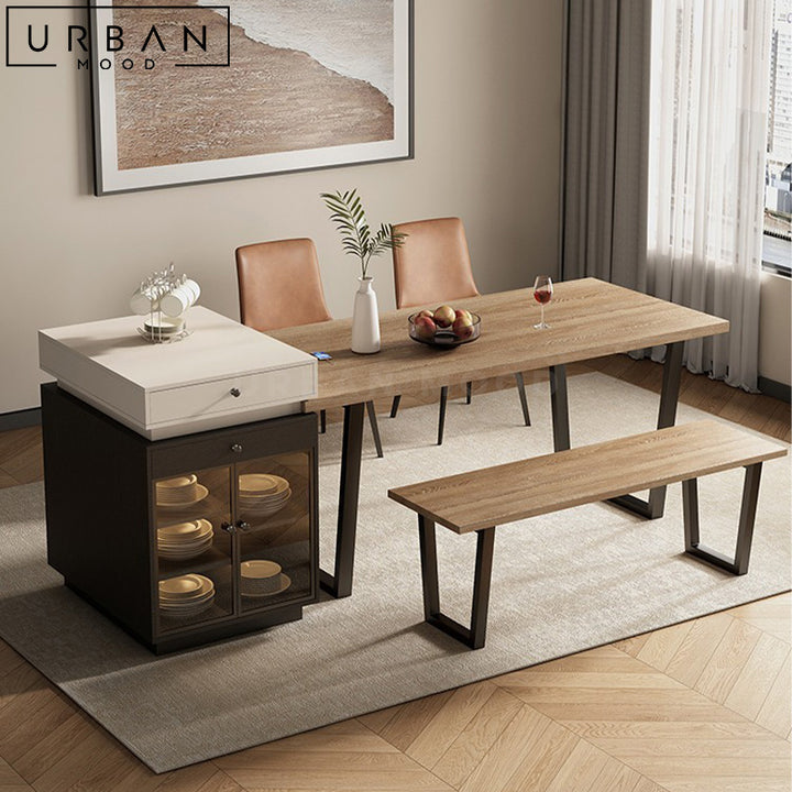 ENDRE Modern Solid Wood Dining Table