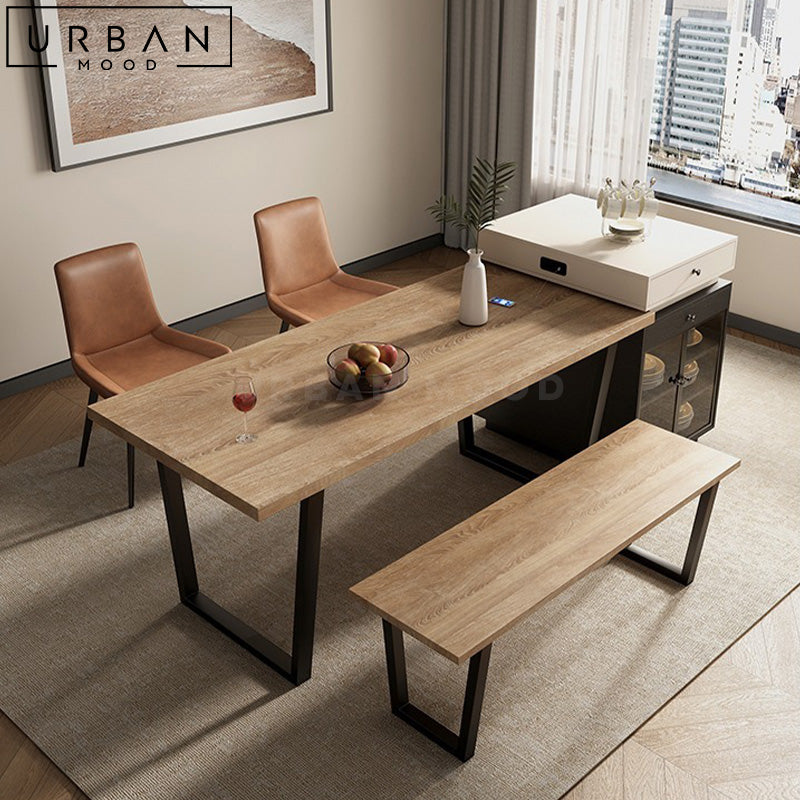 ENDRE Modern Solid Wood Dining Table