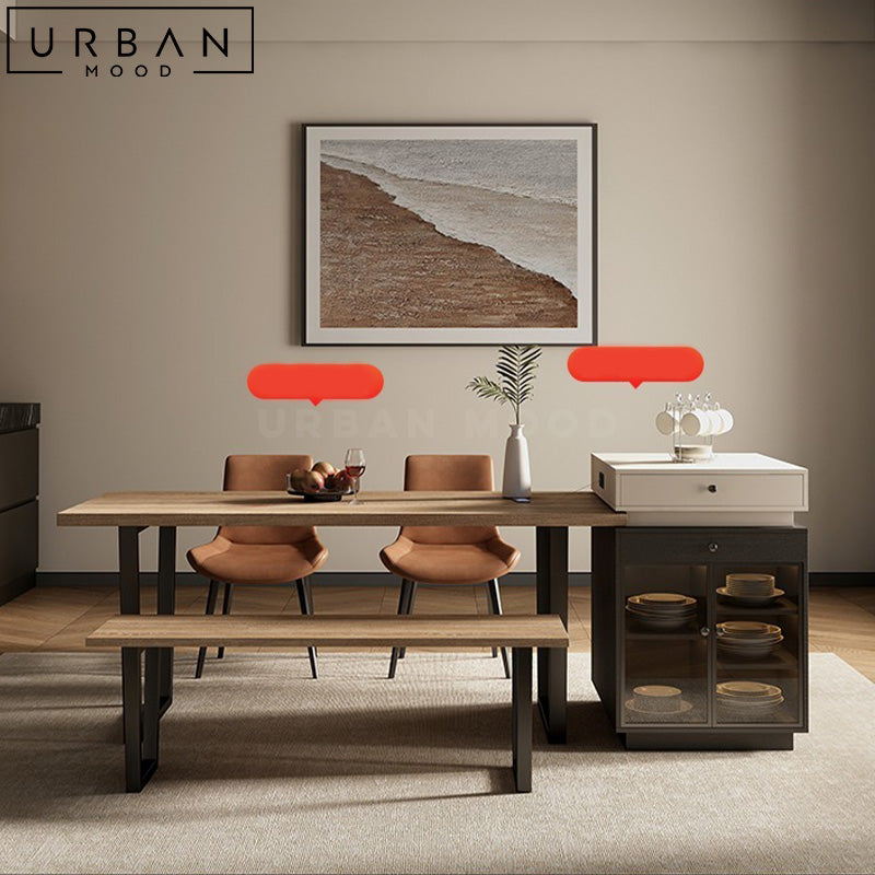 ENDRE Modern Solid Wood Dining Table