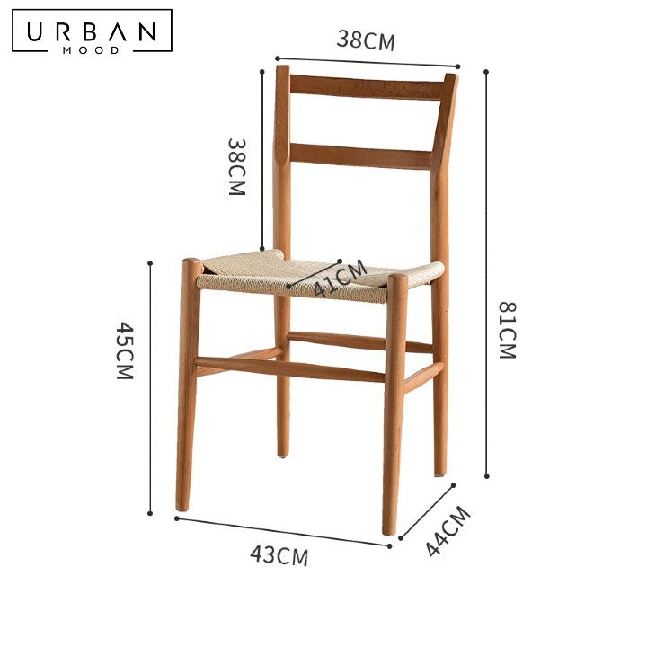ENID Rustic Solid Wood Dining Chair