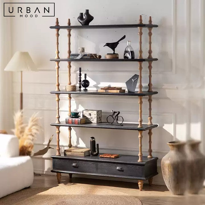 ENSLEY Mid-Century Solid Wood Display Shelf