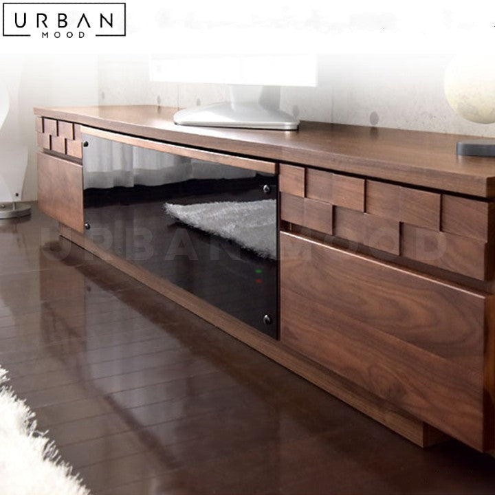 ERHART Modern Solid Wood TV Console