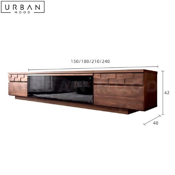 ERHART Modern Solid Wood TV Console