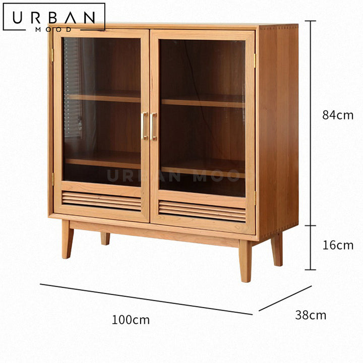 ERMA Modern Solid Wood Display Cabinet