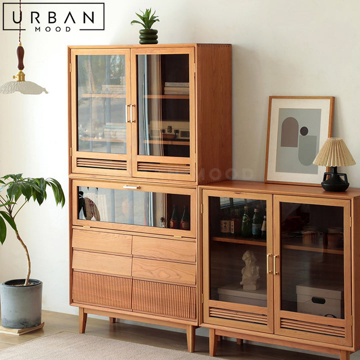 ERMA Modern Solid Wood Display Cabinet