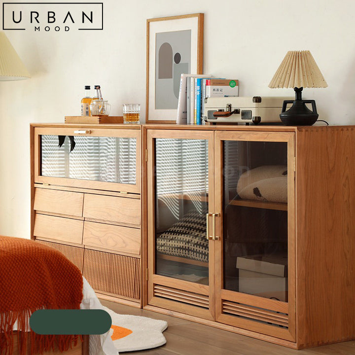 ERMA Modern Solid Wood Display Cabinet