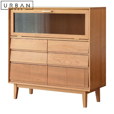 ERMA Modern Solid Wood Display Cabinet