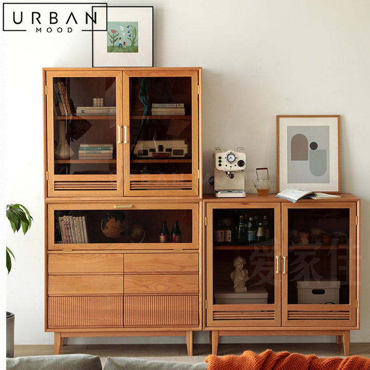 ERMA Modern Solid Wood Display Cabinet