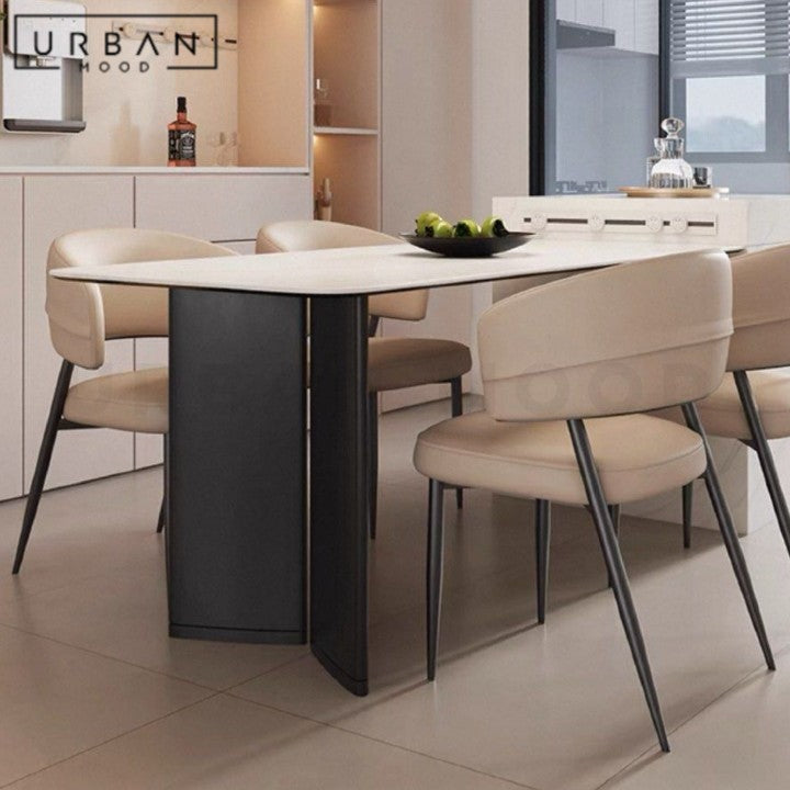 ERONEN Modern Leather Dining Chair (Scratch-Resistant)