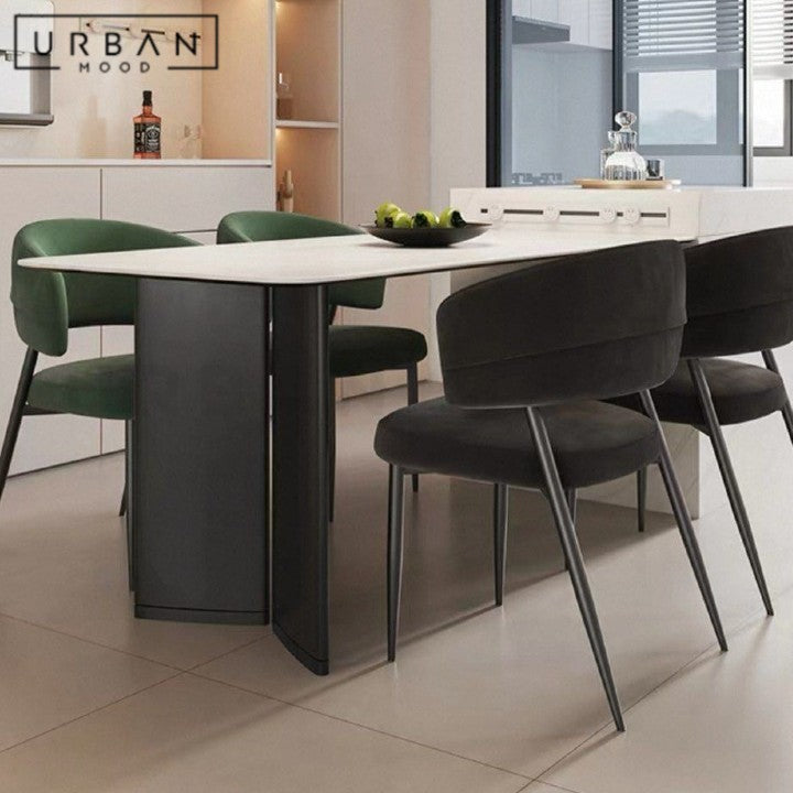 ERONEN Modern Leather Dining Chair (Scratch-Resistant)