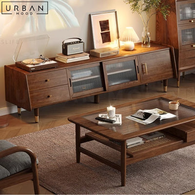 ERYN Vintage Solid Wood TV Console