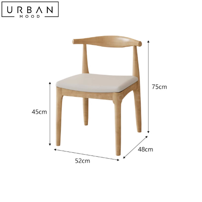 ETHNA Japandi Solid Wood Study Table – Urban Mood