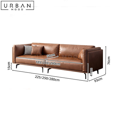 EVAGE Modern Leather Sofa