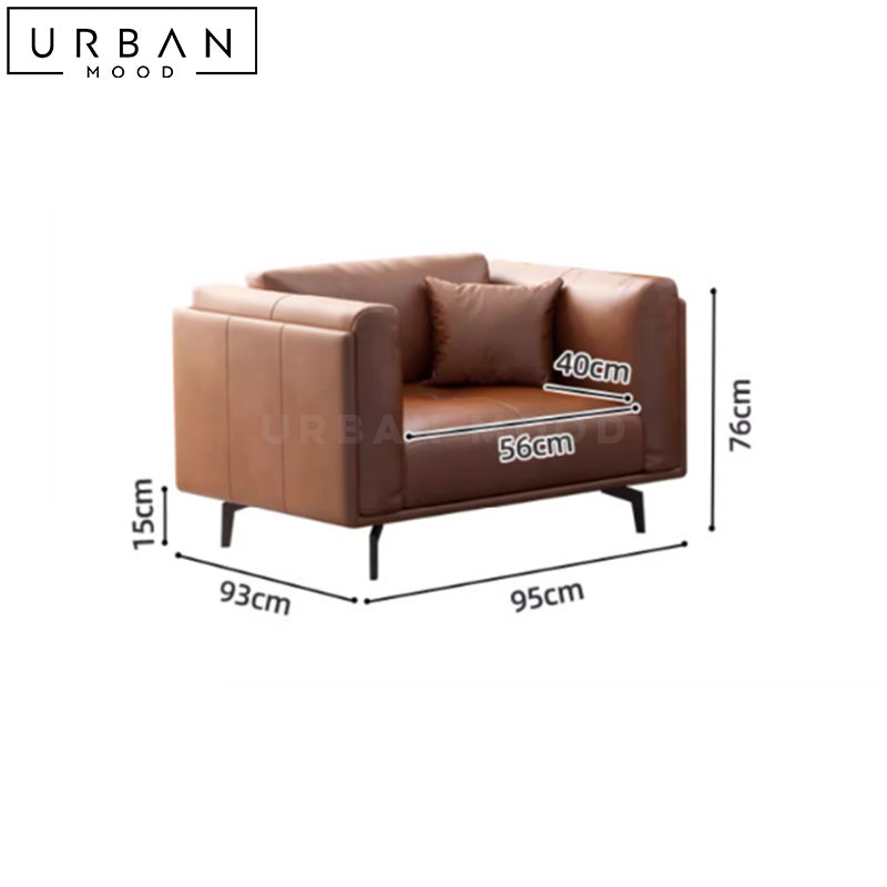 EVAGE Modern Leather Sofa