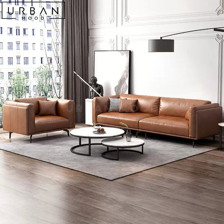 EVAGE Modern Leather Sofa