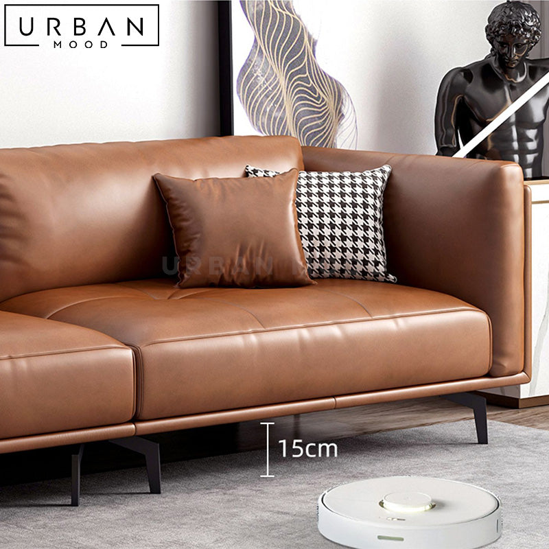 EVAGE Modern Leather Sofa