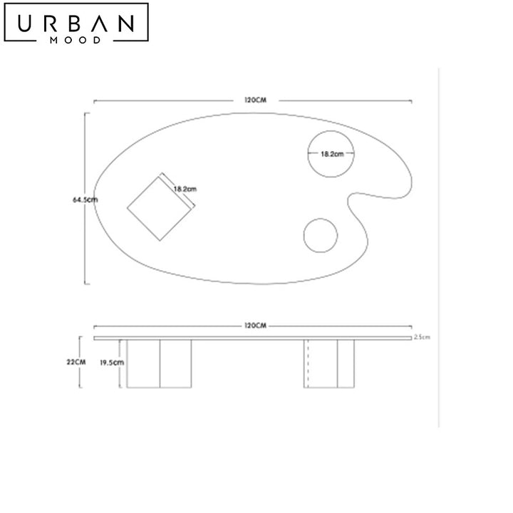 EVAN Japandi Sintered Stone Coffee Table