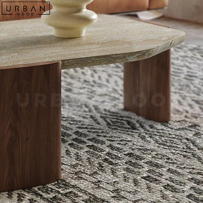 EVENSEN Wabi Sabi Travertine Coffee Table