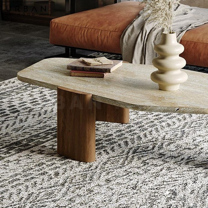 EVENSEN Wabi Sabi Travertine Coffee Table