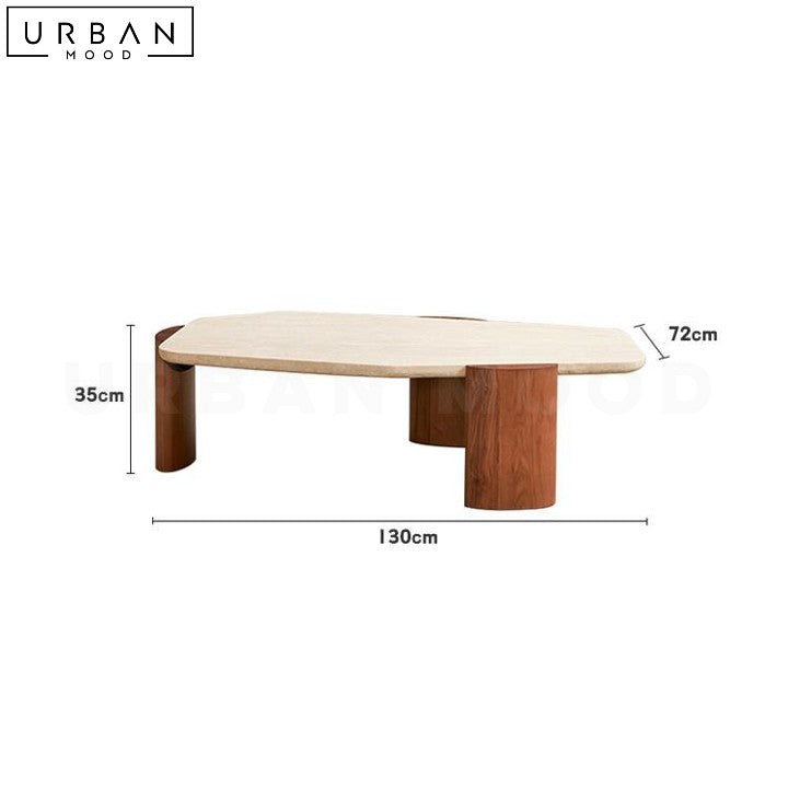 EVENSEN Wabi Sabi Travertine Coffee Table