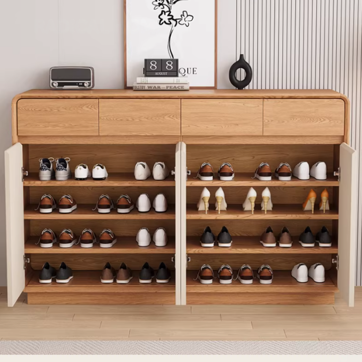 EVIAN Modern Solid Wood Shoe Cabinet - Urban Mood Singapore