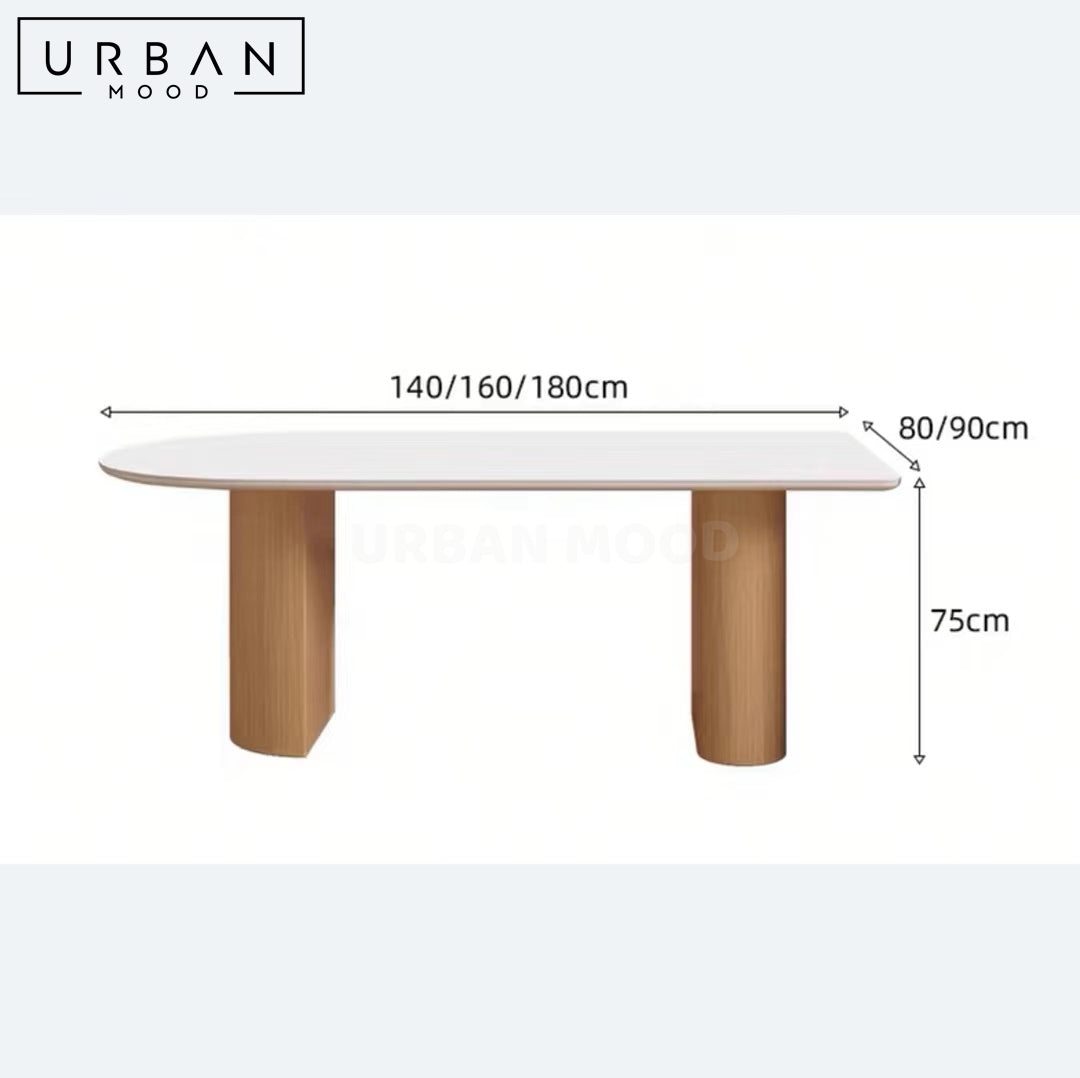 EVOQUE Japandi Sintered Stone Dining Table