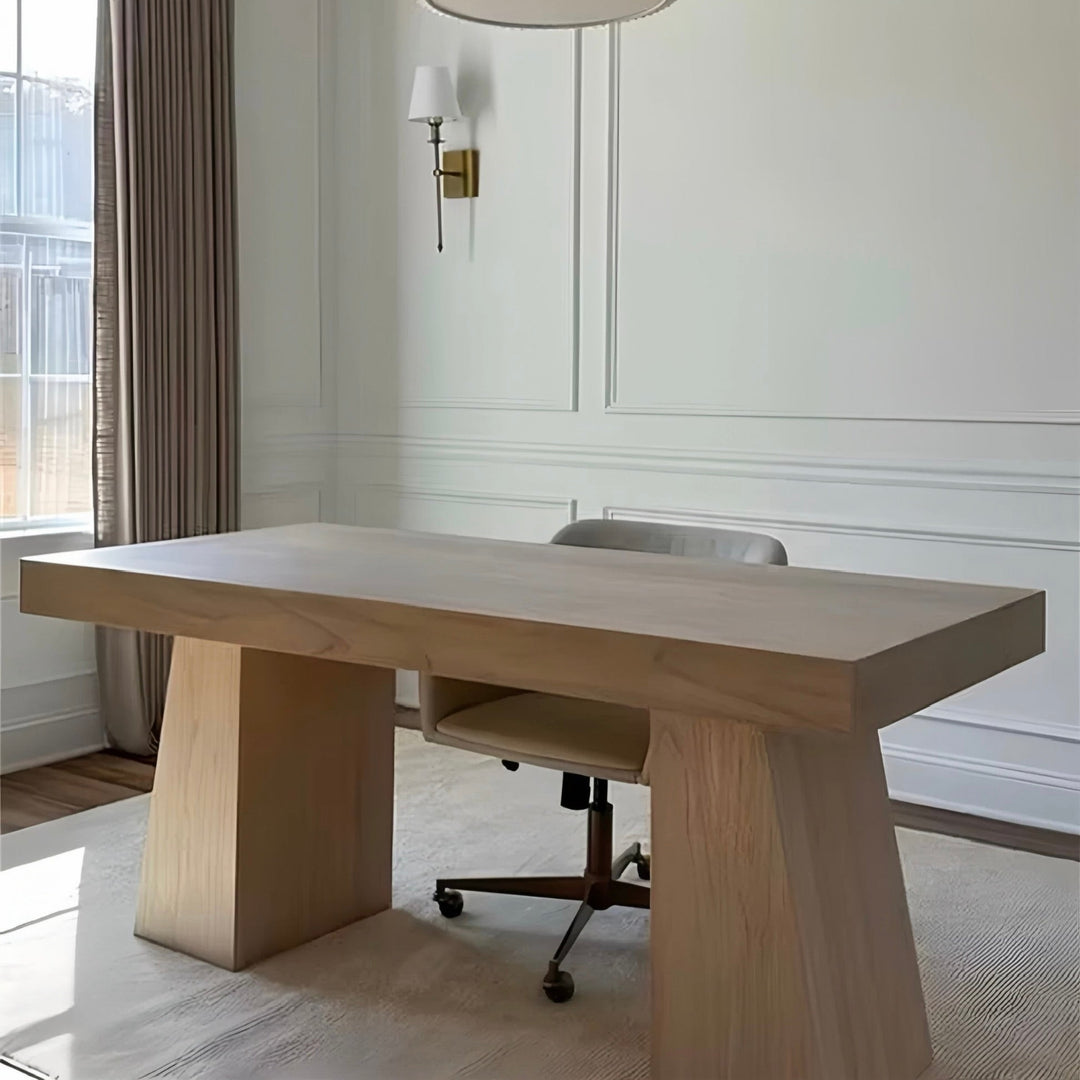 ROTHWELL Modern Solid Wood Study Table - Cassa Haus Singapore