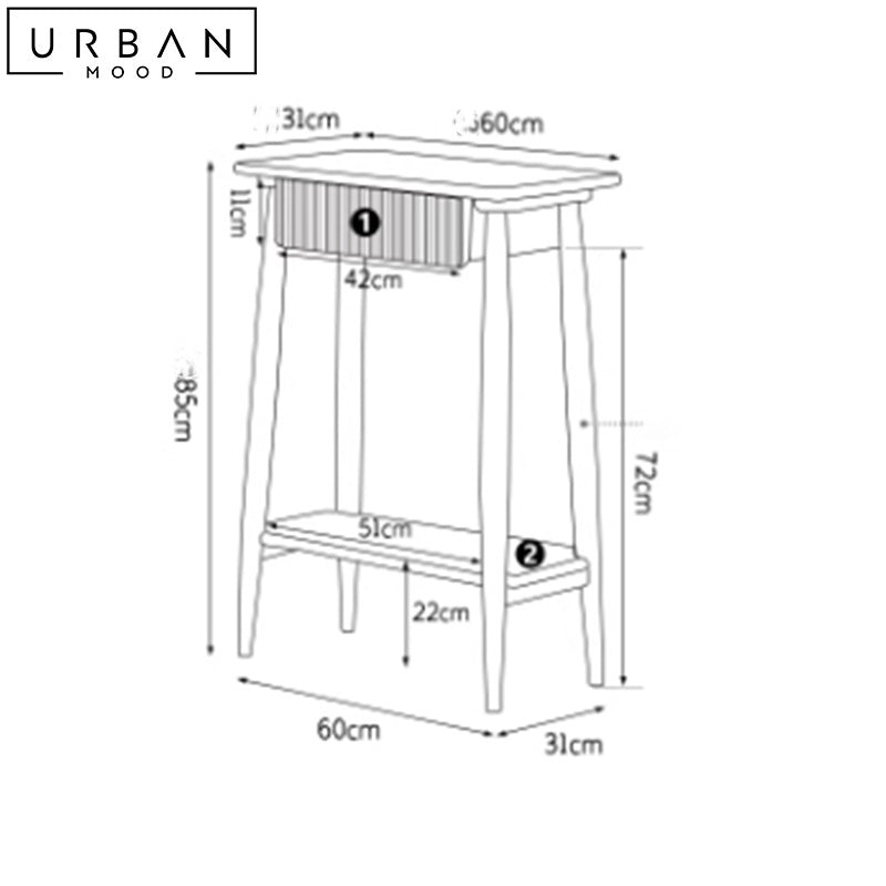 FALCO Japandi Solid Wood Console Table