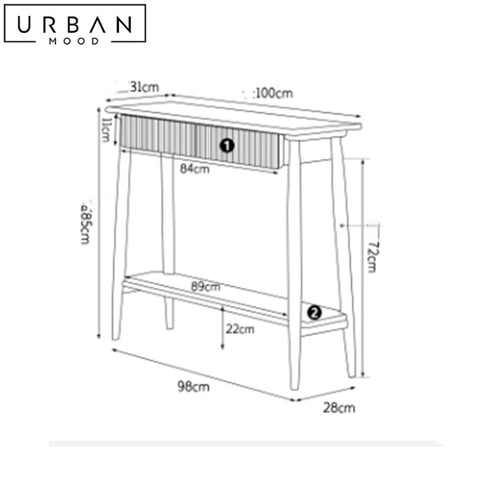 FALCO Japandi Solid Wood Console Table